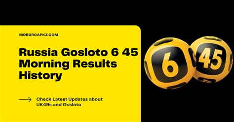 gosloto morning results 6/45 history - Gosloto 6/45 Results 